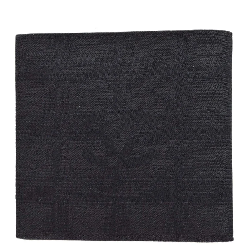 Chanel 2000-2001 Black New Travel Line Bifold Wallet