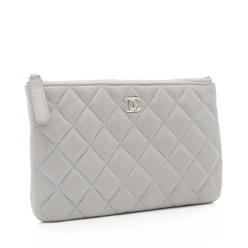 Chanel Lambskin CC Small Zipped Pouch (23767)