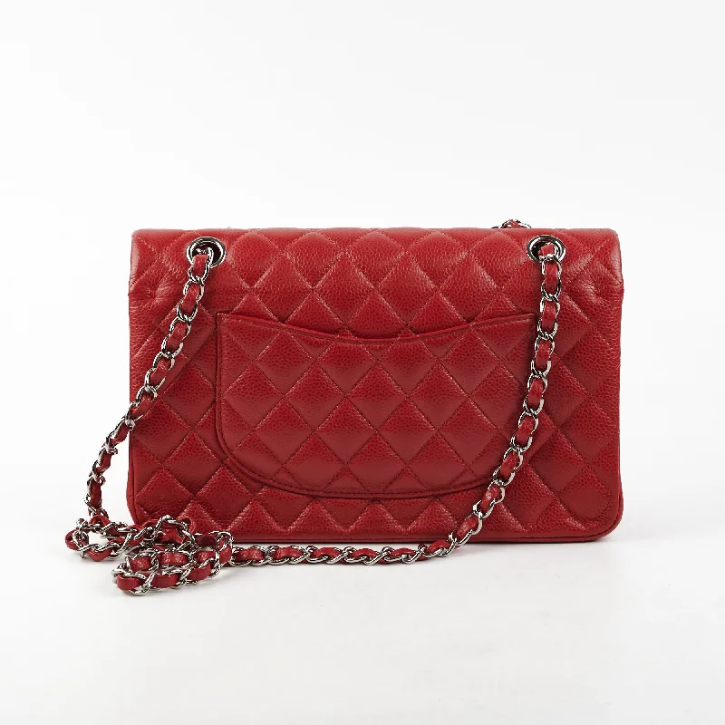 Chanel Classic Medium/Large M/L Caviar Red - Series 18