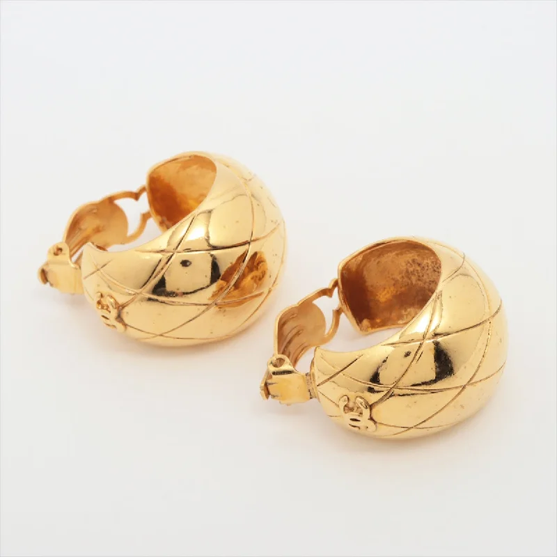 Chanel Coco Gold Clip On Earrings Costume Jewellery