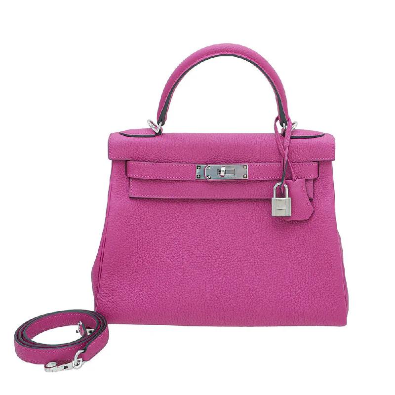 Hermes Rose Pourpre Retourne Kelly 28 Bag