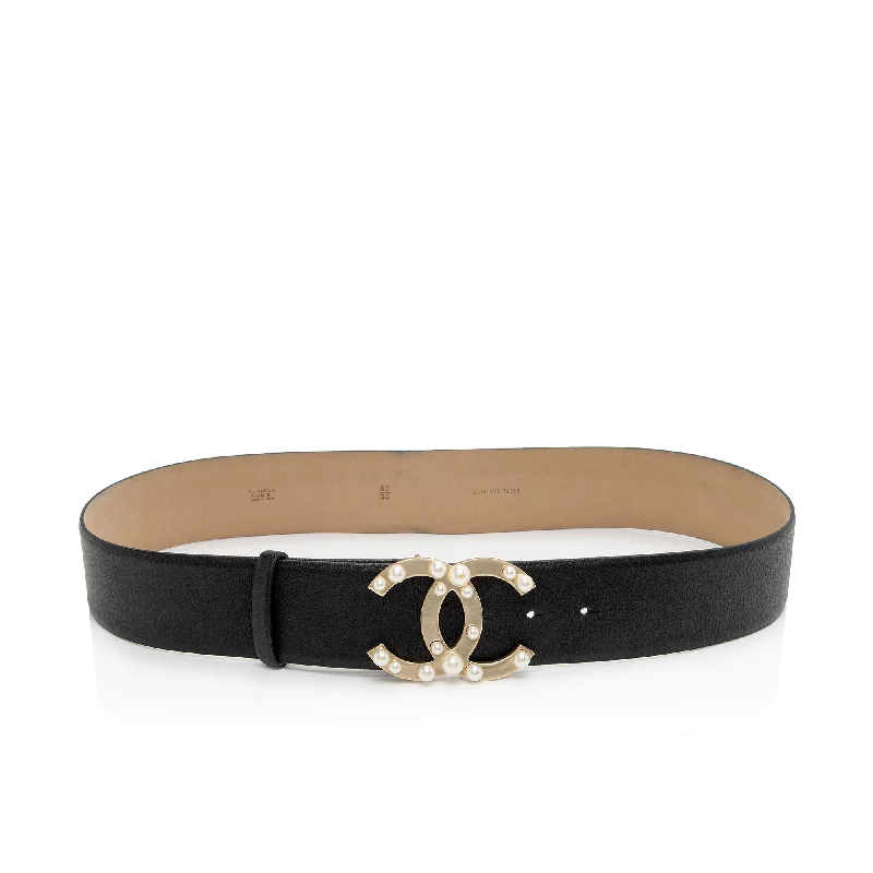 Chanel Lambskin CC Pearl Belt - Size 34 / 85 (4fZR2I)