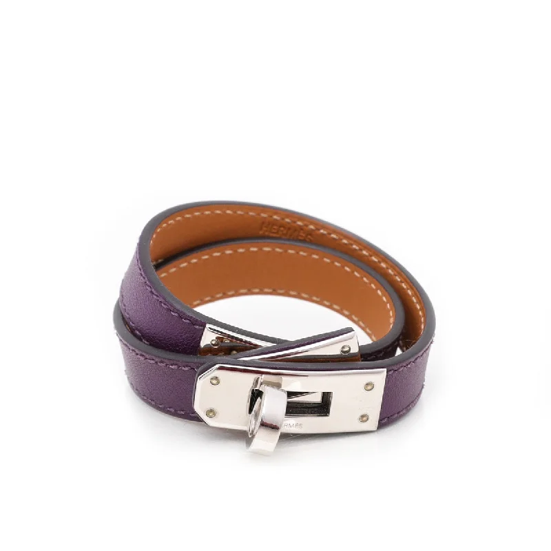 Hermes Violet Kelly Double Tour Bracelet