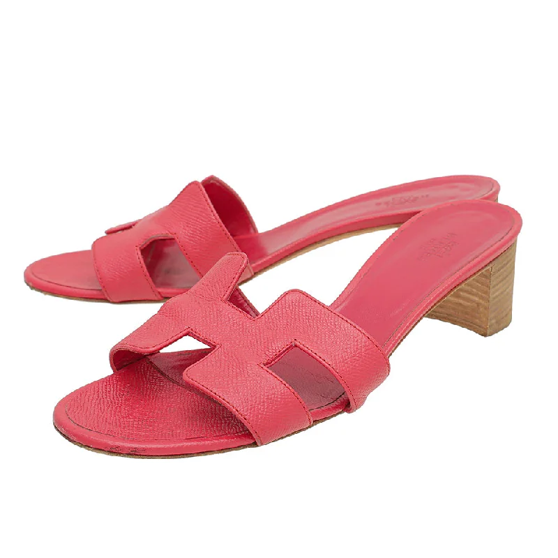 Hermes Rose Cotinga Epsom Oasis Sandal 40