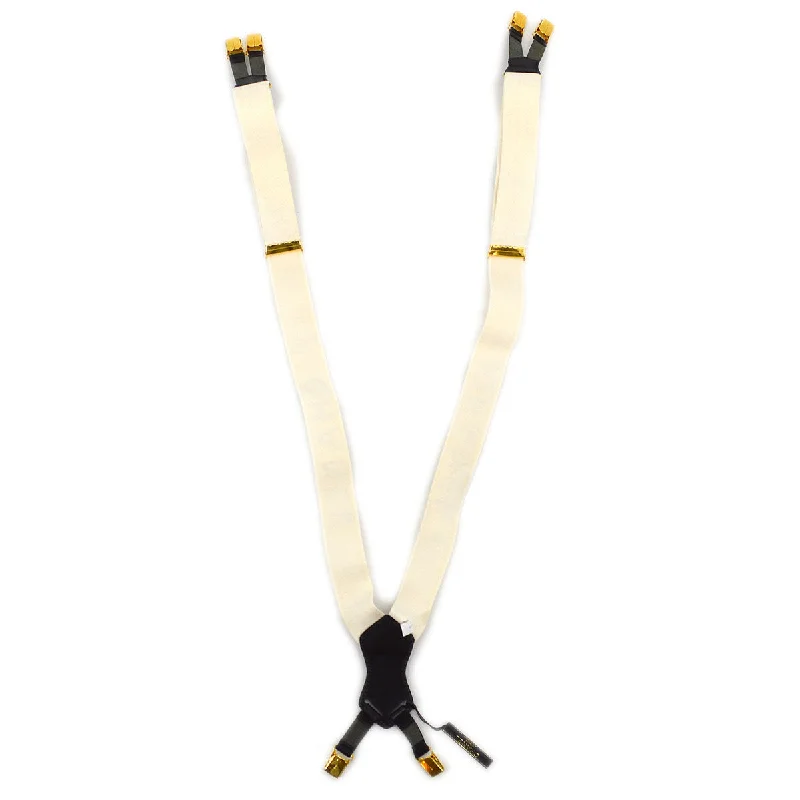 CHANEL 1997 Spring Suspenders White 12815