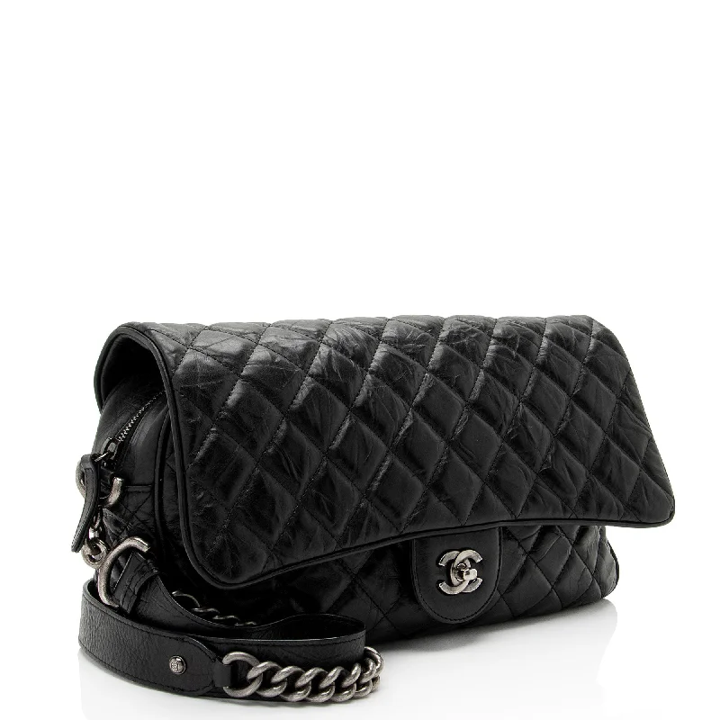 Chanel Crumpled Calfskin Casual Rock Medium Flap Bag (UREPyS)