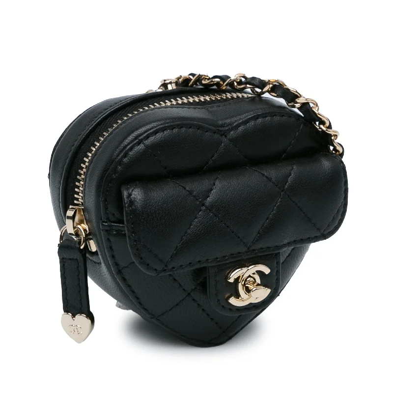 Chanel Lambskin CC in Love Heart Necklace Bag (lbzzG9)