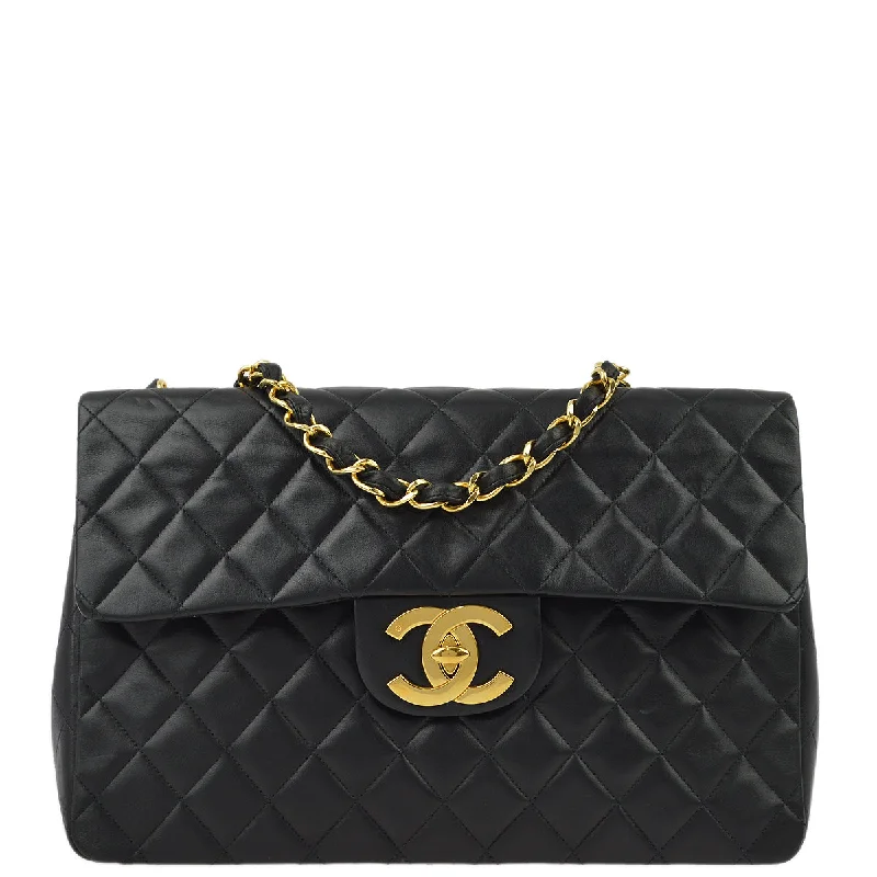 Chanel 1994-1996 Lambskin Maxi Classic Flap Shoulder Bag