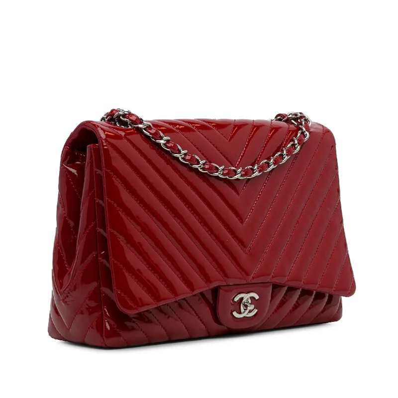 Chanel Jumbo Chevron Patent Single Flap (8b5izz)