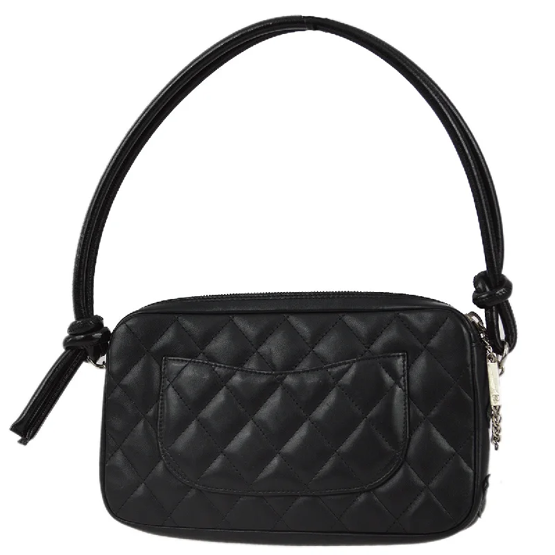 Chanel 2003-2004 Black Calfskin Cambon Ligne Handbag