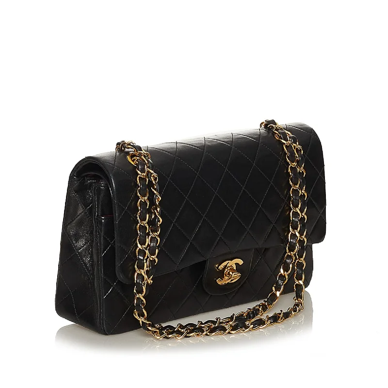 Chanel Classic Lambskin Leather Double Flap Bag (28730)