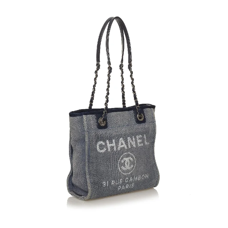 Chanel Deauville Canvas Tote Bag (28566)