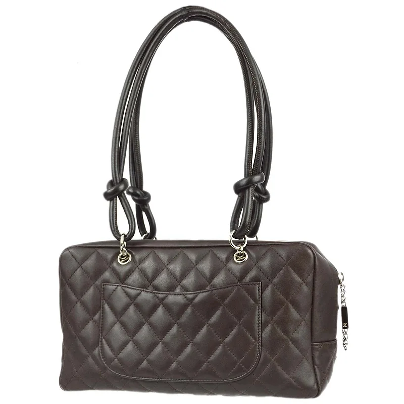 Chanel 2005-2006 Brown Calfskin Cambon Ligne Bowling Bag