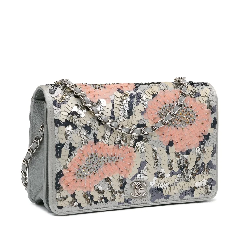 Chanel Flower Sequins Wallet On Chain (u3QW2r)