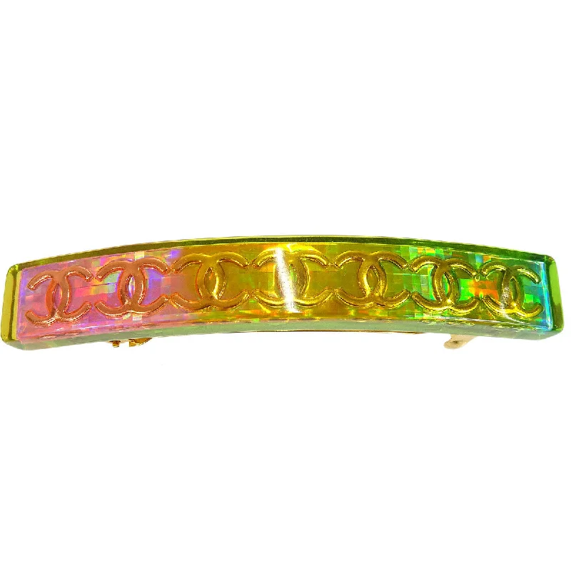 Chanel 1997 Rainbow Lucite Hair Clip Barrette