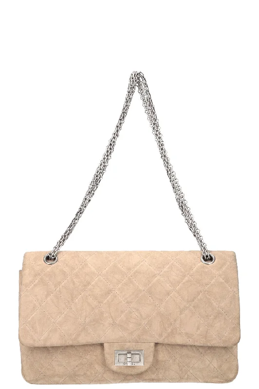 CHANEL 2.55 Reissue Beige Suede