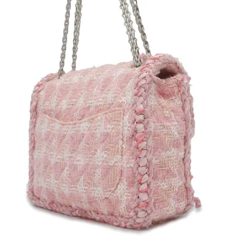 CHANEL 2.55ChainShoulder Bag Pink Tweed