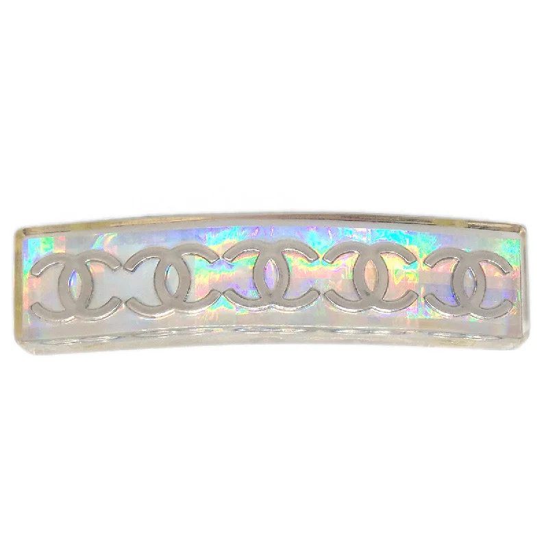 Chanel 1997 Clear Rainbow Lucite Hair Clip Barrette