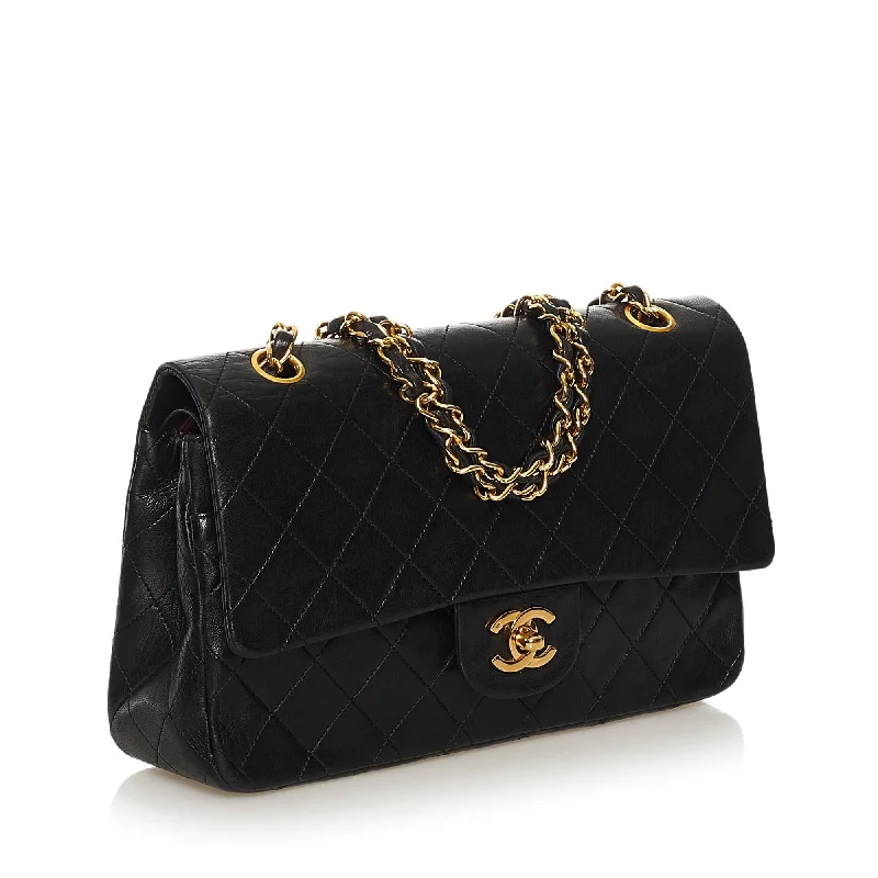 Chanel Classic Medium Lambskin Leather Double Flap Bag (35098)