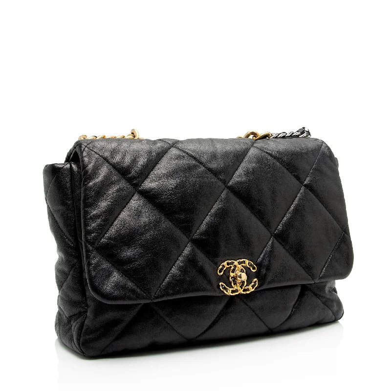 Chanel Lambskin 19 Maxi Flap Shoulder Bag (uWRj8f)