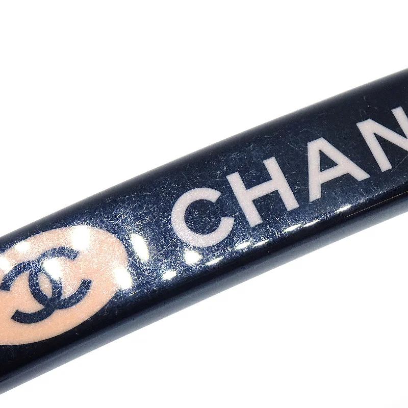 CHANEL 2003 Hair Clip Barrette Black 56343