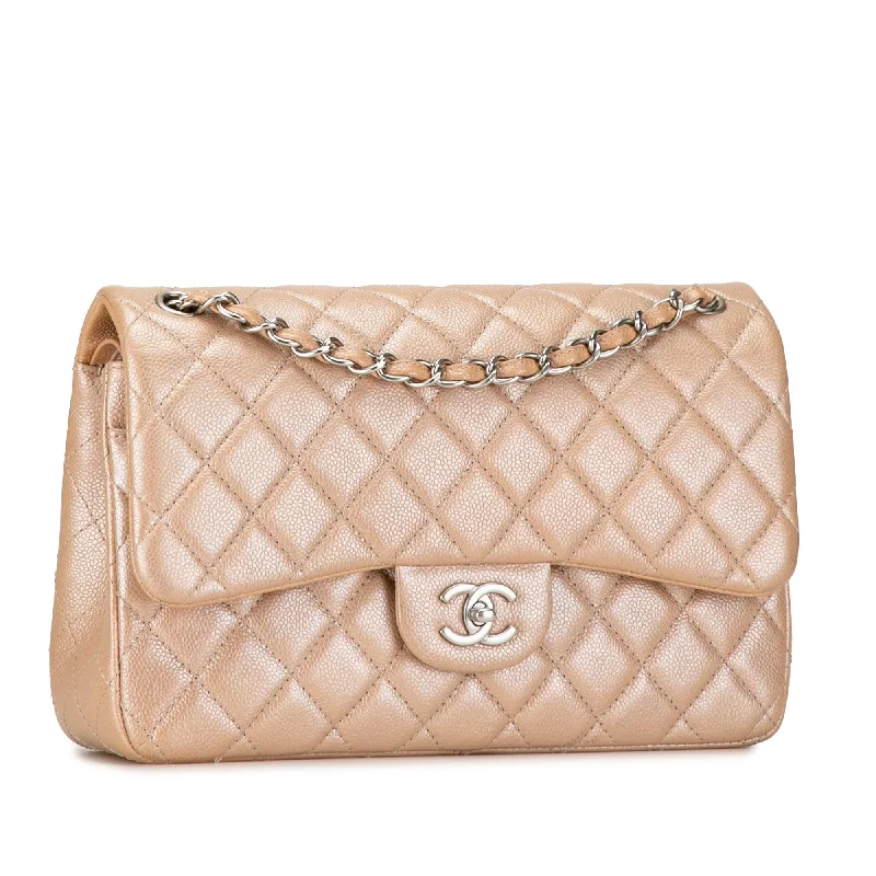 Chanel Jumbo Classic Iridescent Caviar Double Flap (UyNX9I)