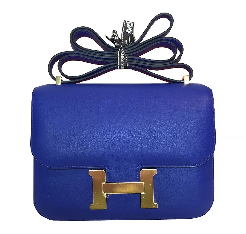 Hermès Constance Mini 18 Bleu Electrique Swift GHW