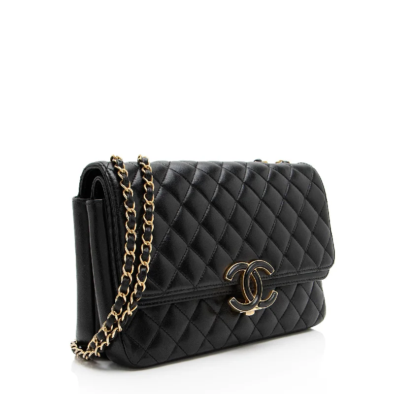 Chanel Lambskin CC Chic Medium Flap Bag (JgVtpv)