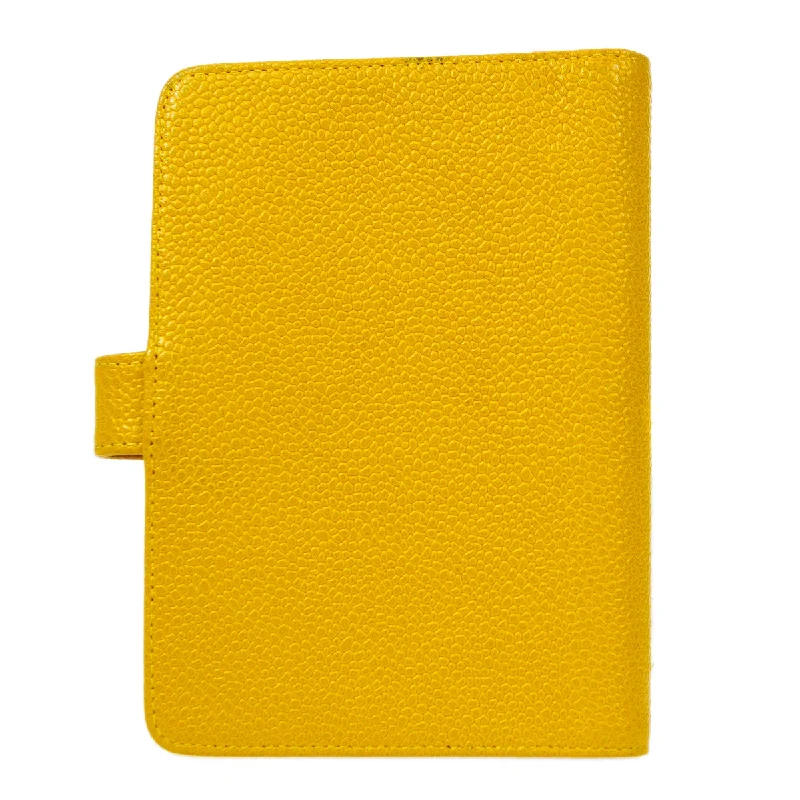 CHANEL 1996-1997 Timeless Notebook Cover Yellow Caviar 48790