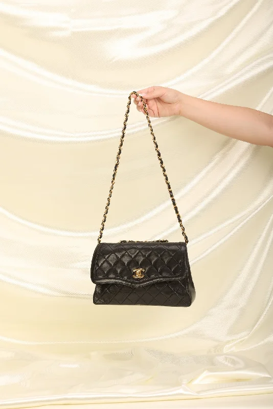 Rare Chanel Lambskin Wave Flap Bag