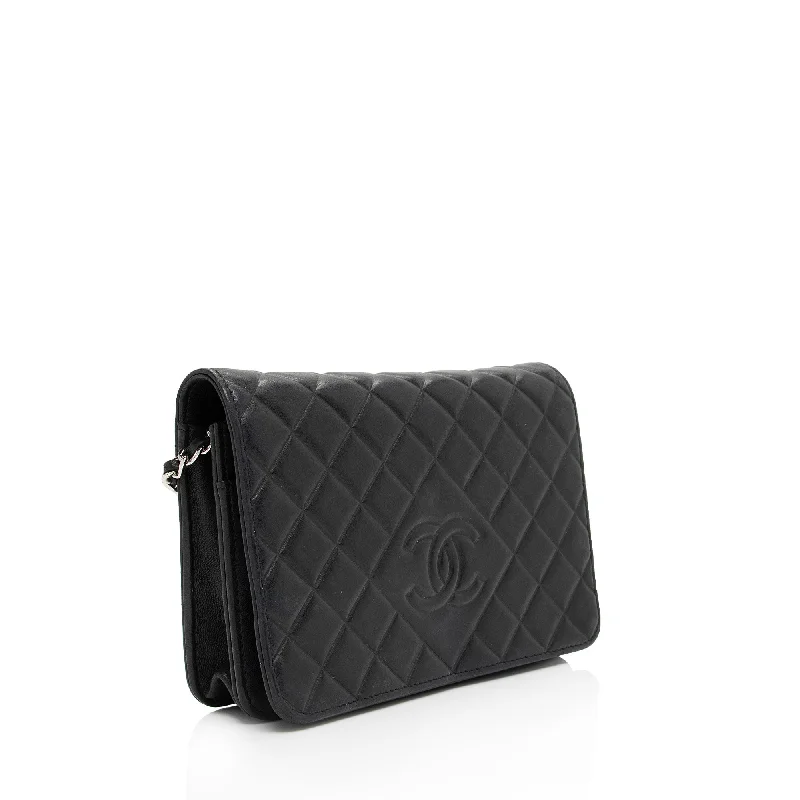 Chanel Lambskin Diamond CC Wallet On Chain Bag (yFwMhh)