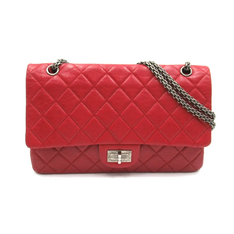 CHANEL 2.55ChainShoulder Red leather