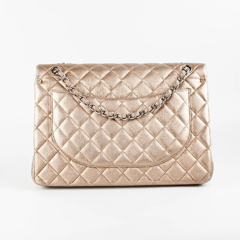 Chanel Classic Lambskin Maxi Double Flap Bronze