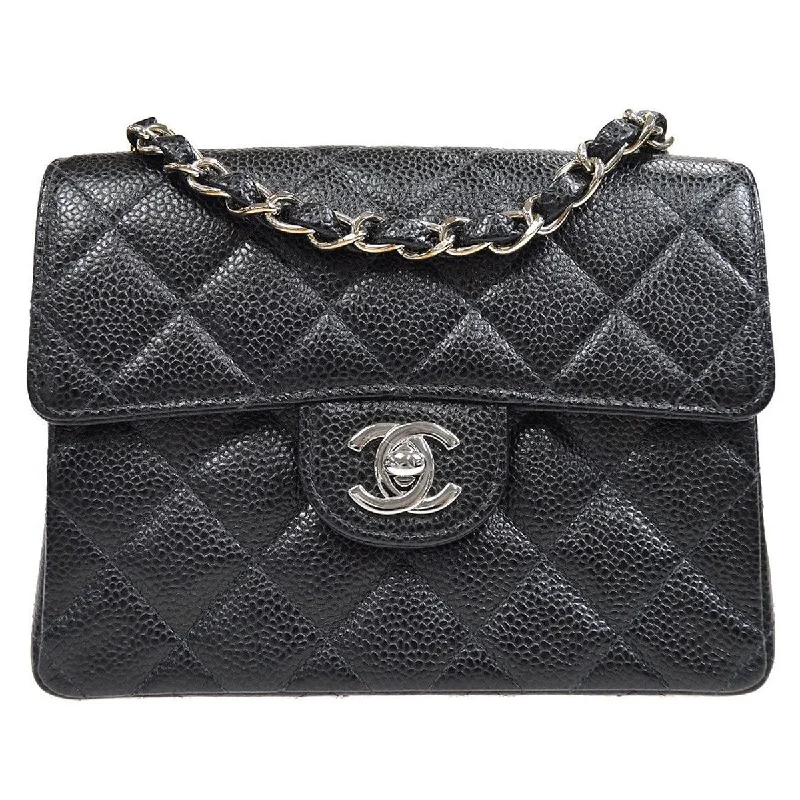 CHANEL 2000-2001 Mini Classic Square Flap SHW