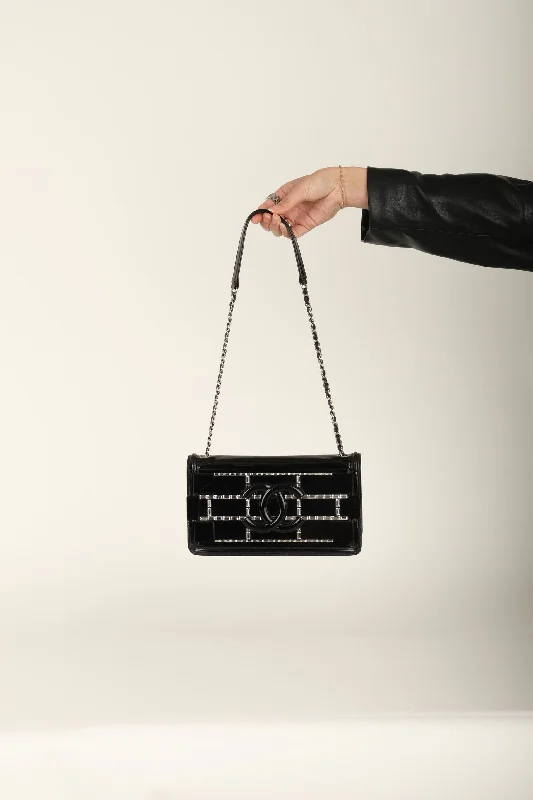 Chanel 2014 Patent Brick Crystal Flap