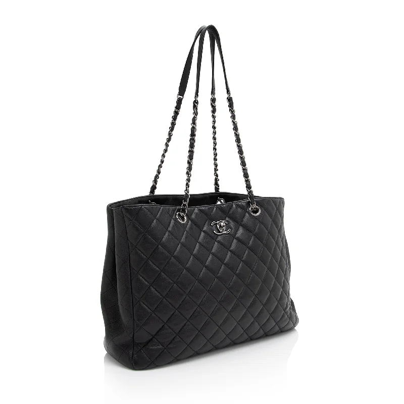 Chanel Grained Calfskin CC Large Shopping Tote (eEf2Jo)