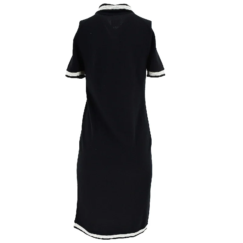 Chanel 2004 fall CC-logo cashmere polo dress #40