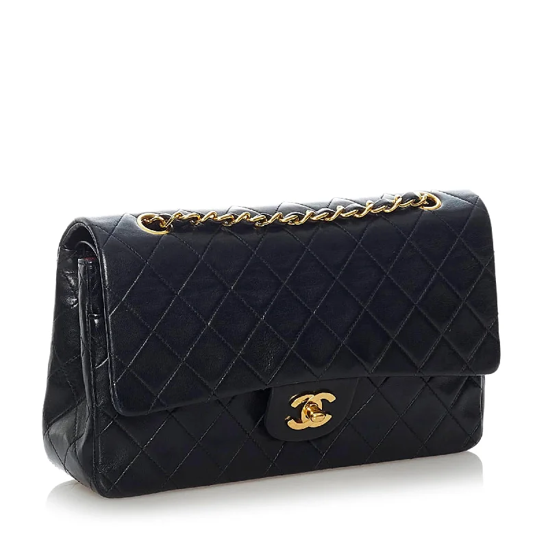 Chanel Classic Medium Lambskin Leather Double Flap Bag (35165)