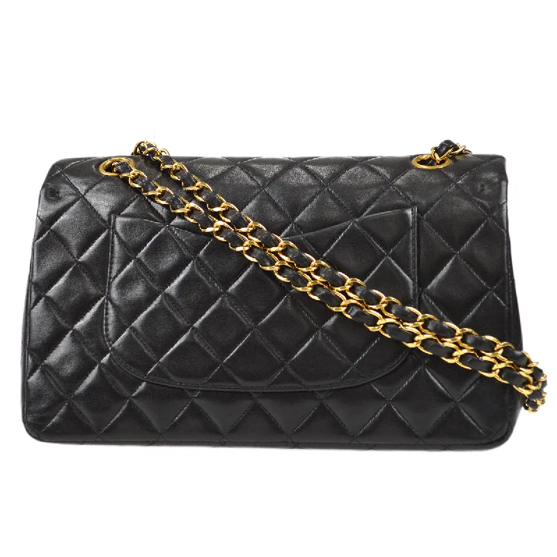 CHANEL 1994-1996 Classic Double Flap Medium Black Lambskin 97688