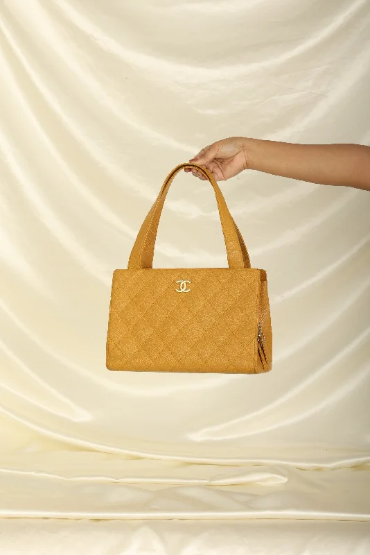 Rare Chanel Caviar Mustard Mini Tote