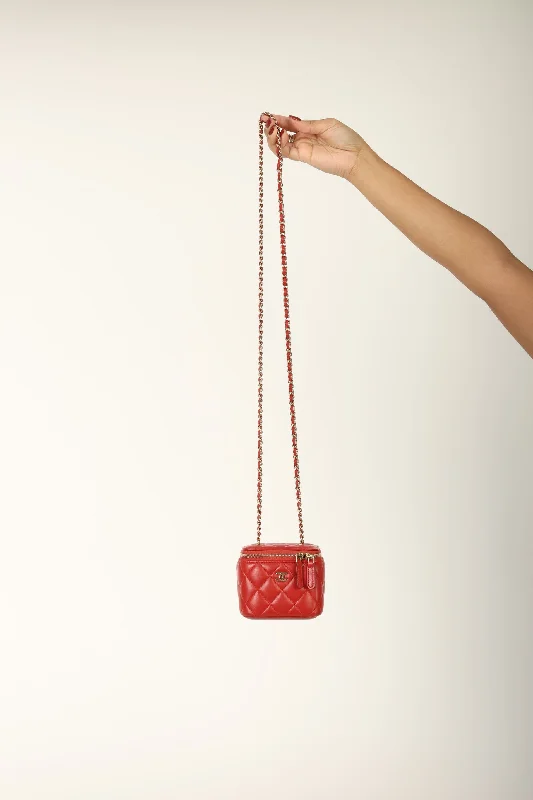 Chanel 2020 Lambskin Mini Red Vanity