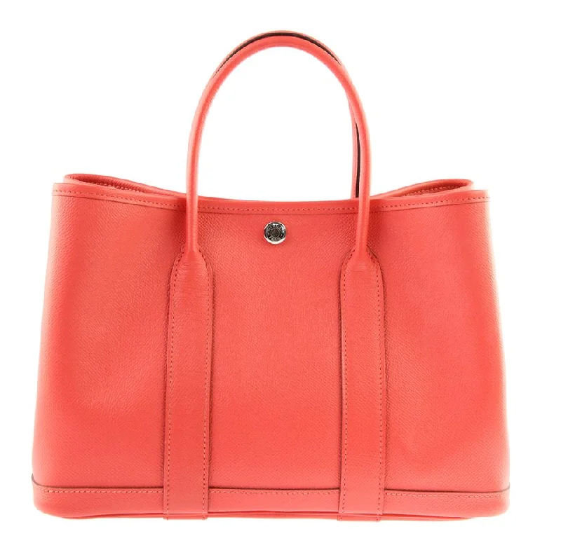 Hermès Garden Party 30 Coral Leather Tote