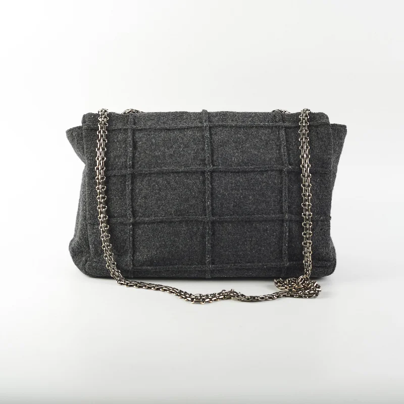 Chanel 2.55 Panelled Shoulder Bag Anthracite Grey