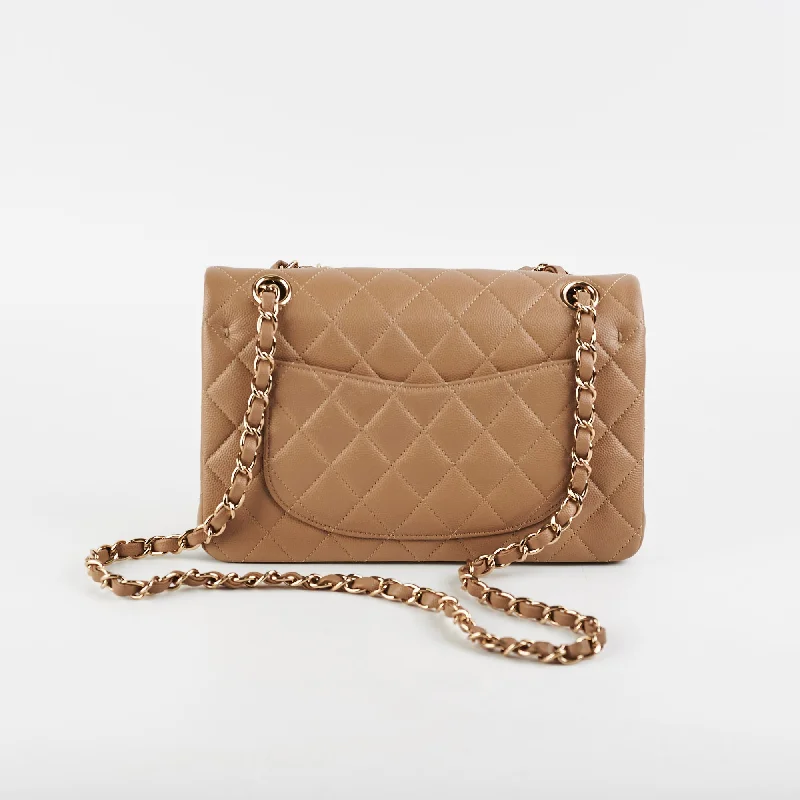 Chanel Classic Flap Small Caviar Dark Beige