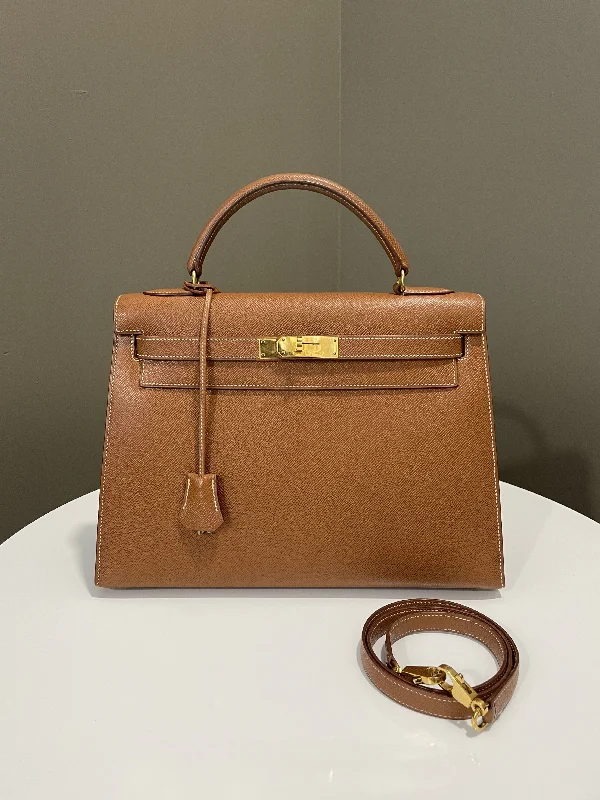 Hermes Vintage Kelly Sellier 32 Gold Courcheval