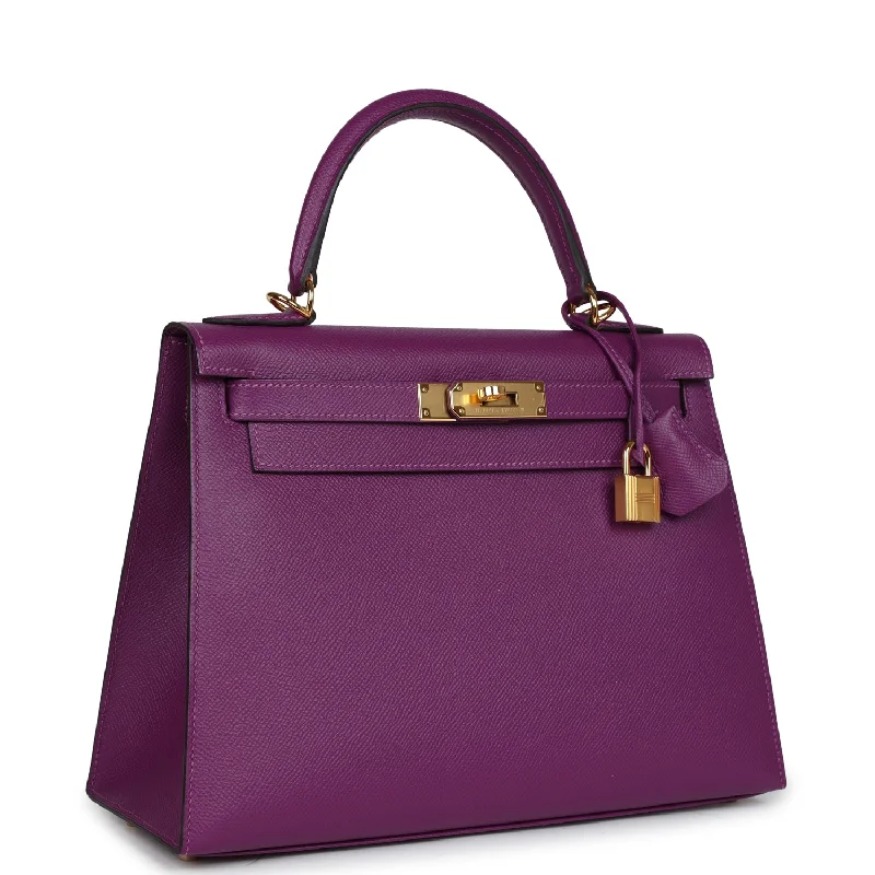 Hermes Kelly Sellier 28 Anemone Epsom Gold Hardware