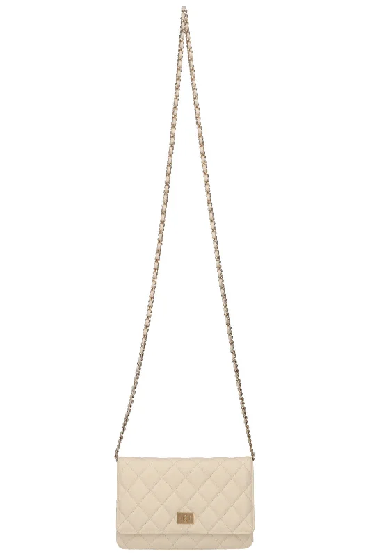 CHANEL 2.55 Wallet on Chain Bag  Ivory