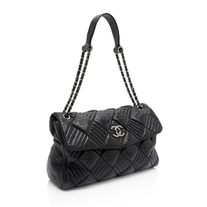 Chanel Lambskin In and Out Maxi Flap Bag (A4kgjG)