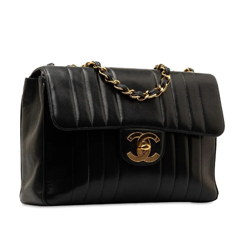 Chanel Jumbo Vertical Quilt Lambskin Single Flap (NNbZF8)