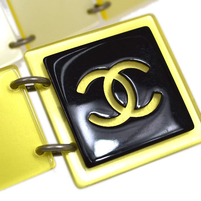 CHANEL 2000 Plastic Chain Belt Yellow 00480